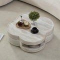 Drum Stone Coffee Table - Faux Marble Modern