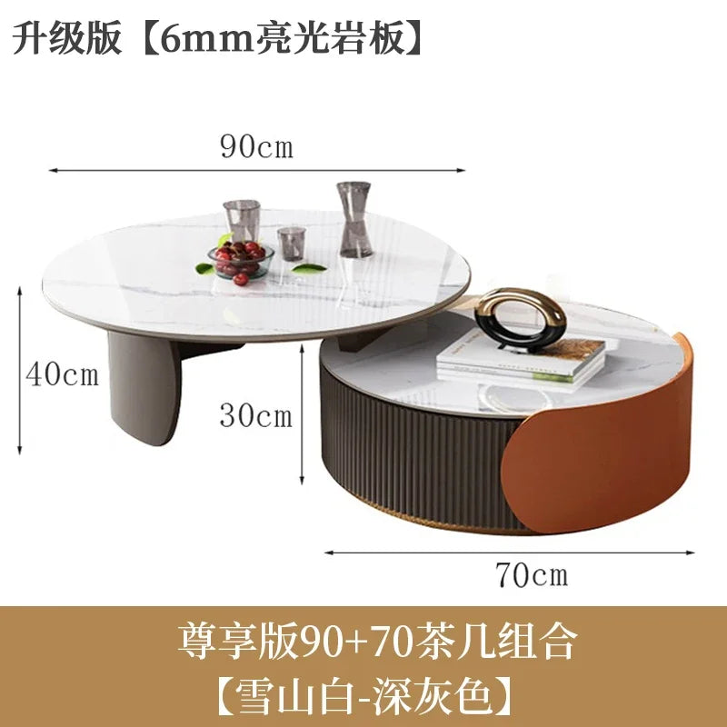 Sculptural Marble Coffee Table - European Glam