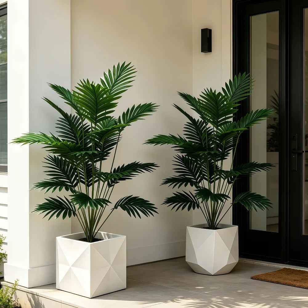 1PC 128CM Large Artificial Palm Tree Tropical Green 24Leaves Fake Plants Plastic Monstera Faux Tree Branch for Home Decor — image 12