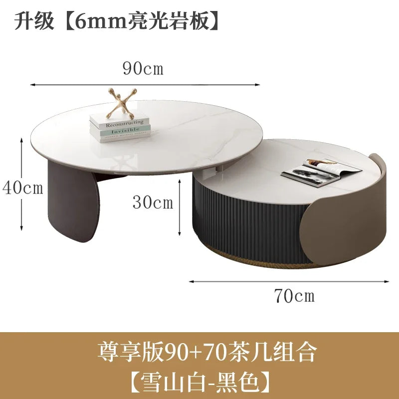 Sculptural Marble Coffee Table - European Glam