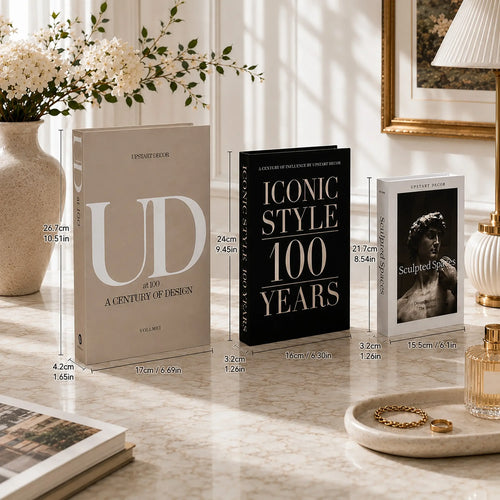 3-Piece Decorative Book Set — Coffee Table Accent