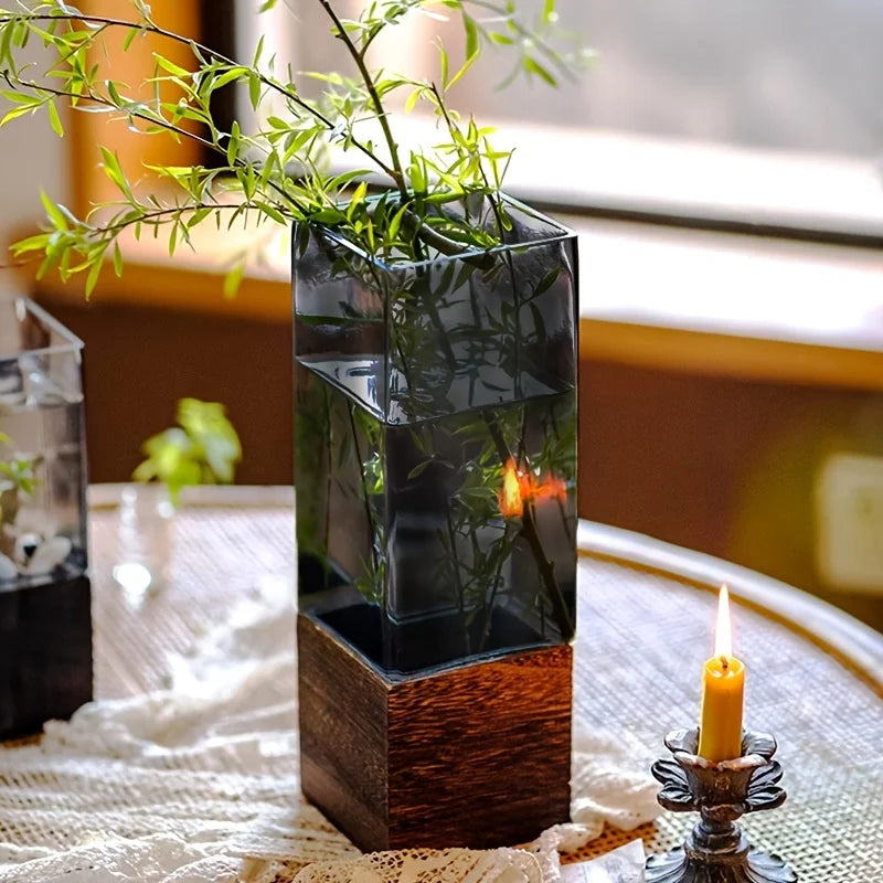 Nordic Acrylic Vase with Base — 4 Sizes