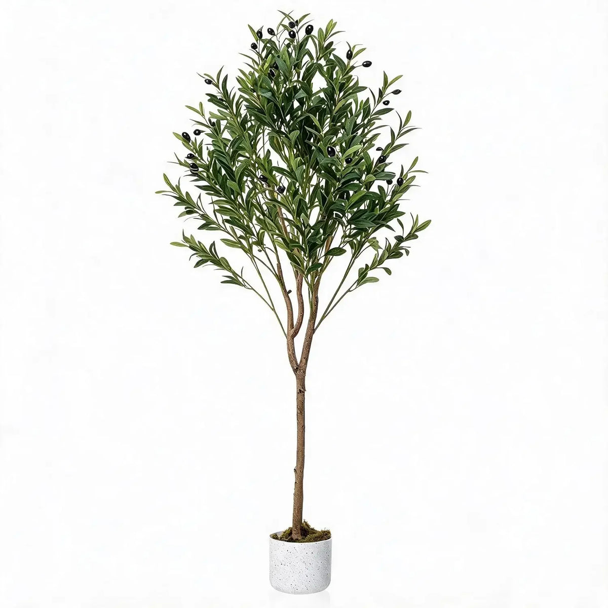 Artificial Olive Tree Branches — 4.3FT, No Pot, Lifelike Fruit Accents