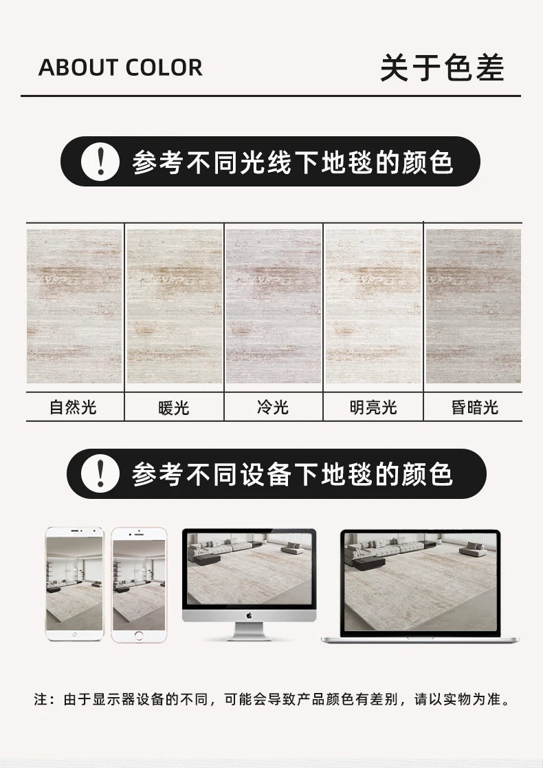 Italian Minimalist Plush Area Rug — Light Luxury