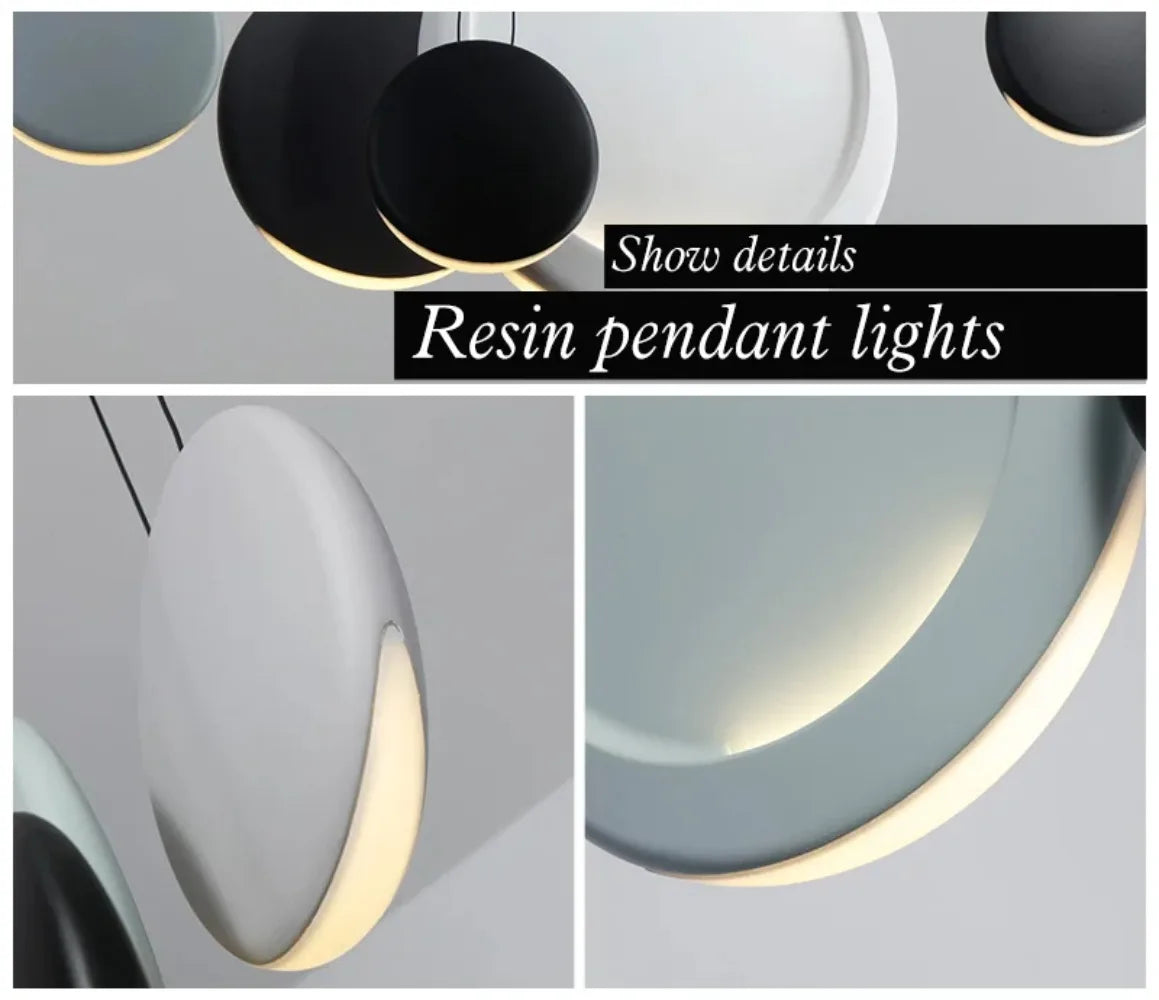Scandinavian Chandelier for Dining Room Coffee Shop Bar Kitchen Island Pendant Lamp Living Room Decoration — room setting