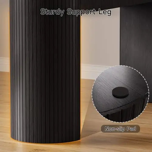 Fluted console table with two drawers for entryway