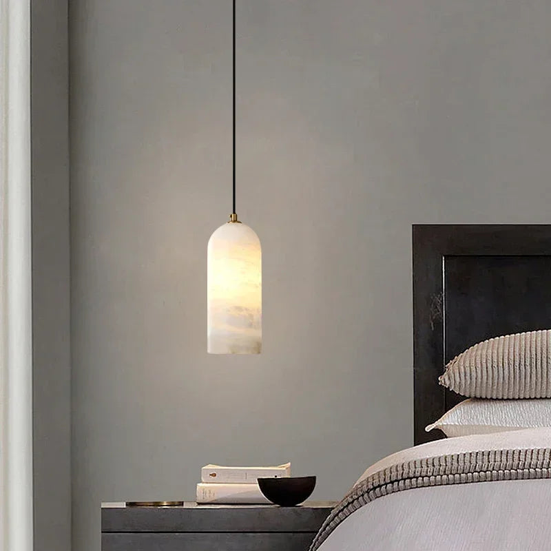 Minimalist Marble Pendant Light E14 Indoor Bedside Lamp Nordic Bar Counter Pandant Lights LED Dining Room Home Decor Chandelier — close-up detail