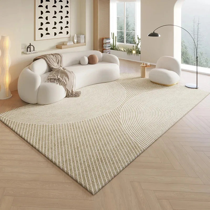 Nordic Geometric Area Rug — Stain-Resistant — close-up detail view