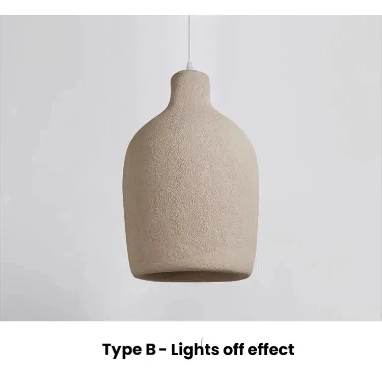 Wabi-Sabi Ceiling Chandelier — Iron & Polystyrene Pendant Light