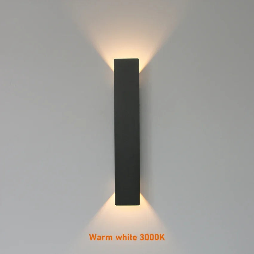 Minimalist Outdoor Wall Light — IP65 Up/Down Fixture