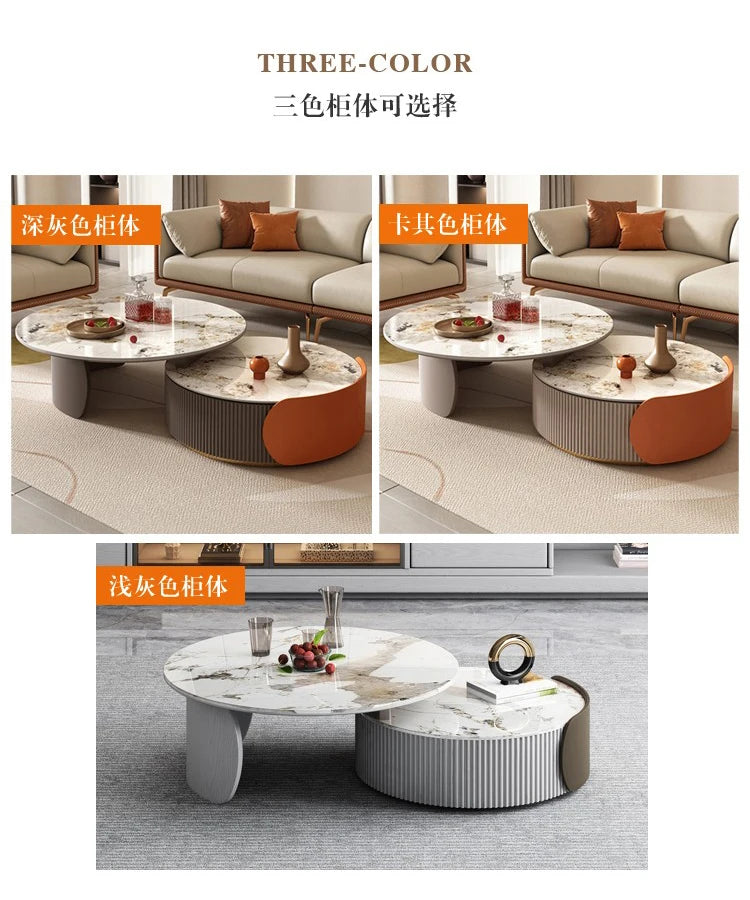 Sculptural Marble Coffee Table - European Glam