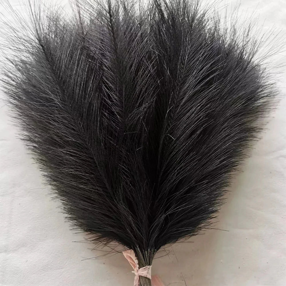 Fluffy Pampas Grass Bundle — Boho Faux Reed Decor, 16.5in