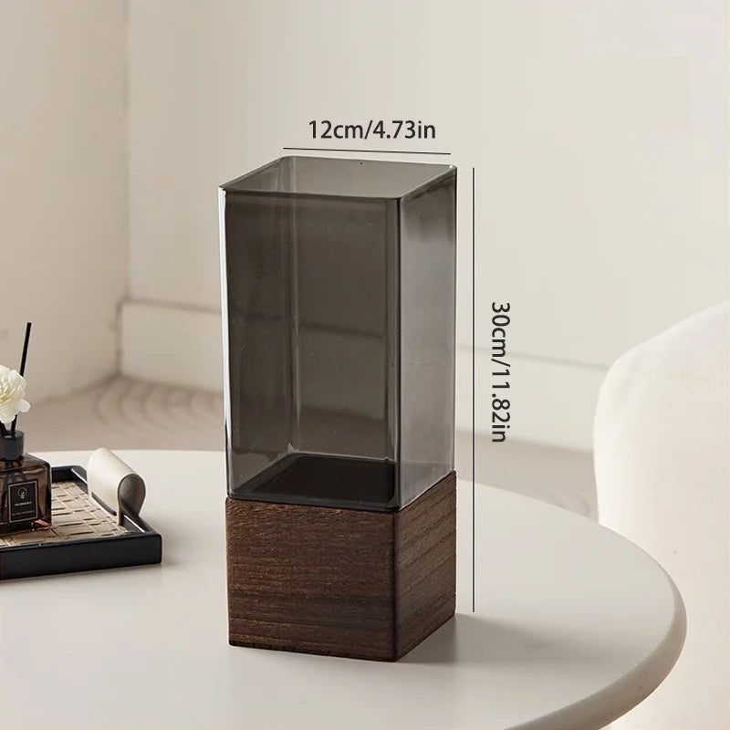 Nordic Acrylic Vase with Base — 4 Sizes