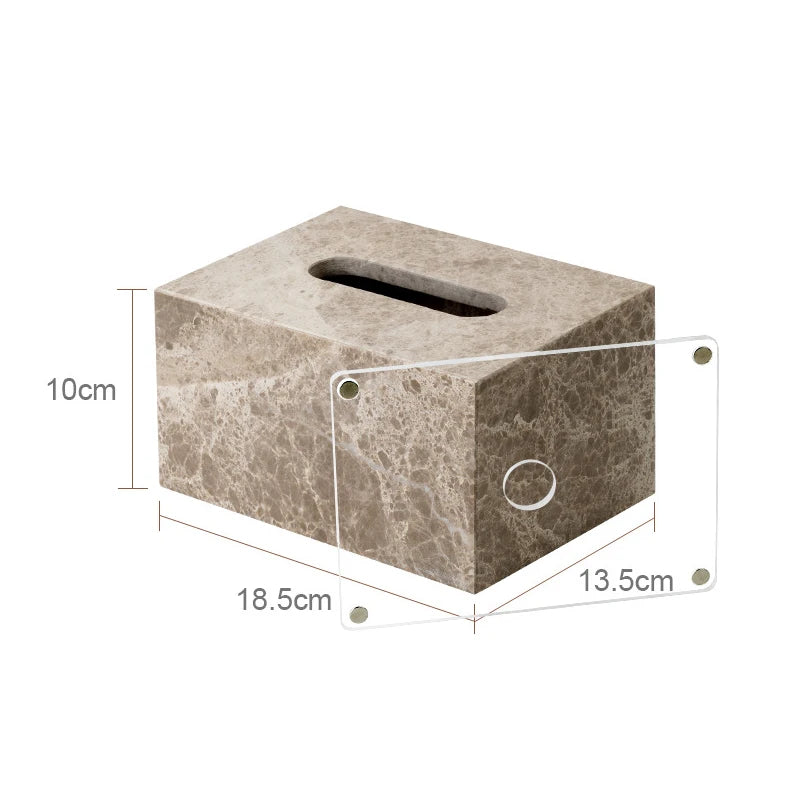 Emperador Marble Bathroom Accessory Set — 8-Piece