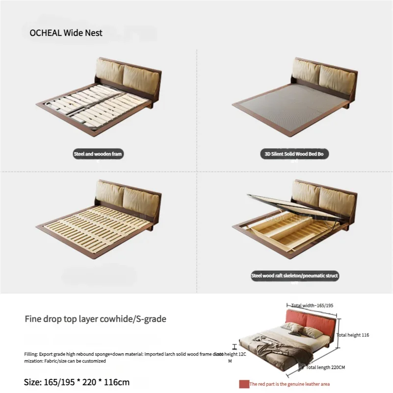 Italian Modern Storage Bed - Hotel Grade White
