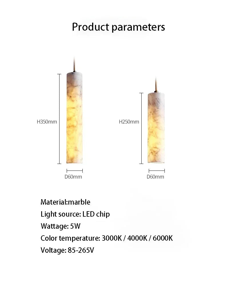Wabi-sabi Style Bedroom Bedside Chandelier Bar Island Cream  Designer Hotel Natural Marble Lamps Room Decor — image 13