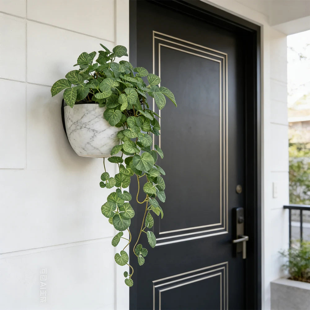 40-100cm Artificial Begonia Vines Fake Hanging Plants Silk Magnolia Vines Wall Hanging Crabapple Leaves For Home Garden Decor — room setting