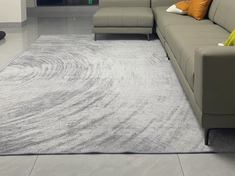 Modern Simple Woolen Area Rug — Light Luxury