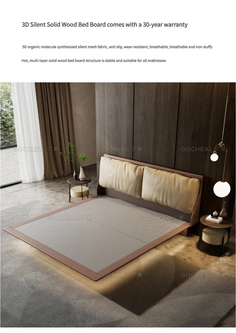 Italian Modern Storage Bed - Hotel Grade White