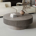 Round Storage Coffee Table - Modern Walnut