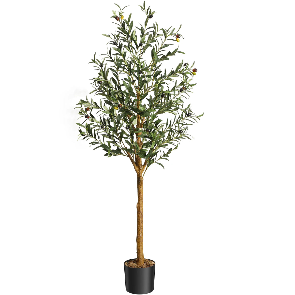 1Pc/2Pcs Artificial Olive Tree 4ft / 5ft / 6ft, Large Artificial Plants Fake Plastic Plants in Pot for Home Bedroom Decor — image 20