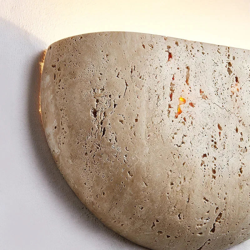 Wabi-sabi Stone Retro Living Room Wall Porch Corridor Homestaycafe Atmosphere Bedroom Bedside Wall Lamp — alternate angle