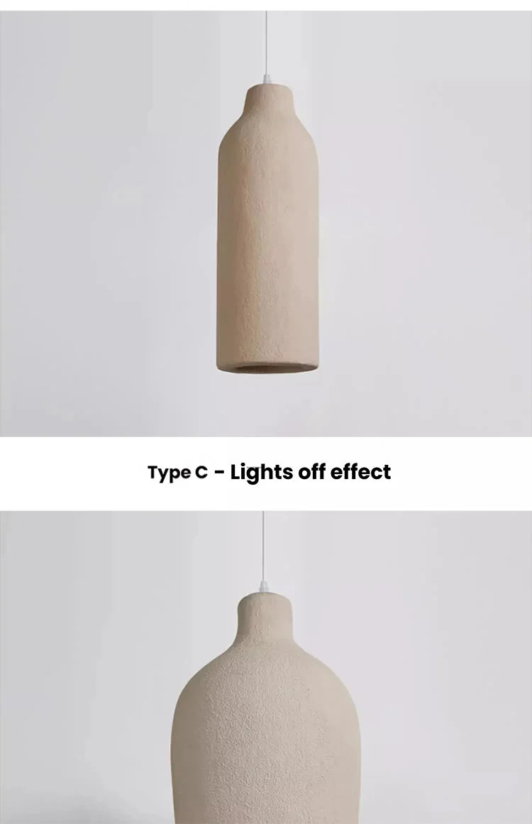 Wabi-Sabi Ceiling Chandelier — Iron & Polystyrene Pendant Light