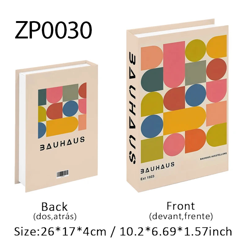 Faux Book Storage Box — Bauhaus Style Accent, 10.5"