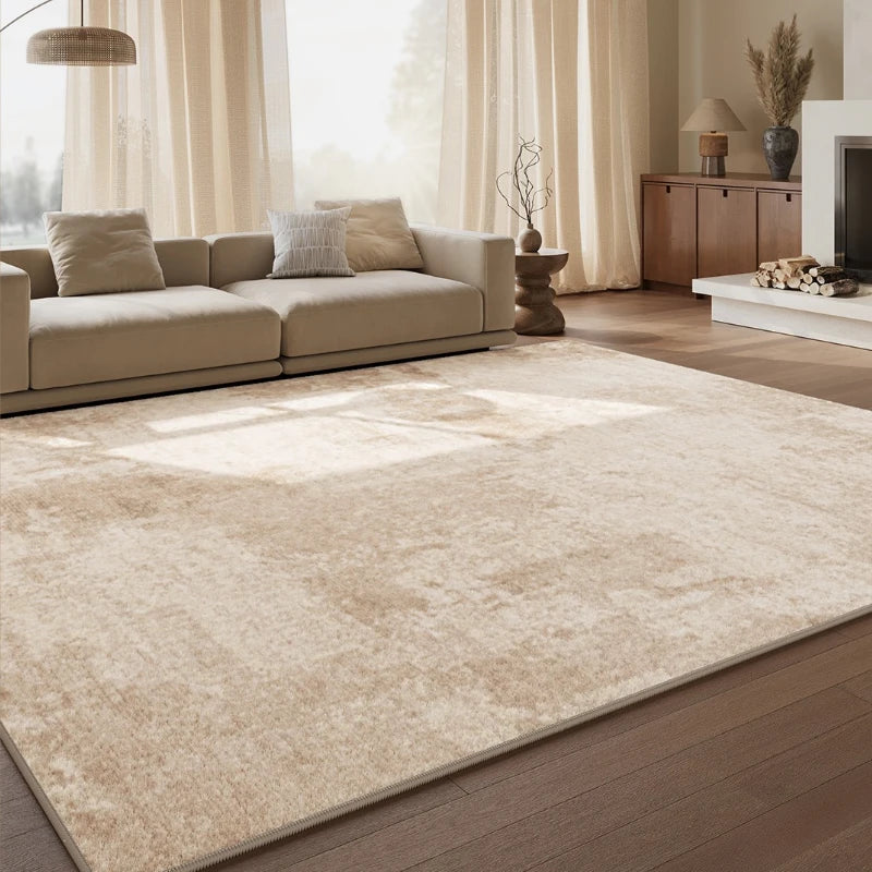 Marble Texture Plush Area Rug — Washable — detail view