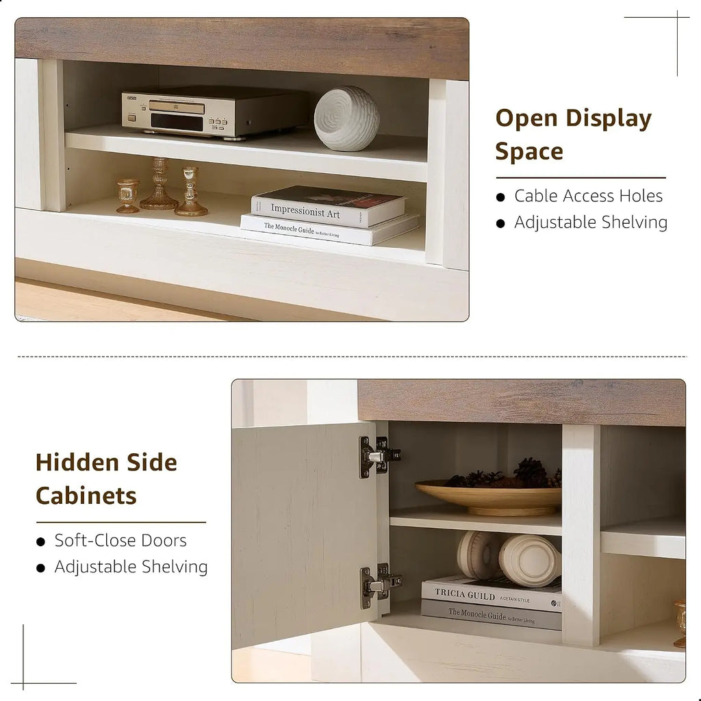 Thick block modern TV stand for TVs up to 80 inches