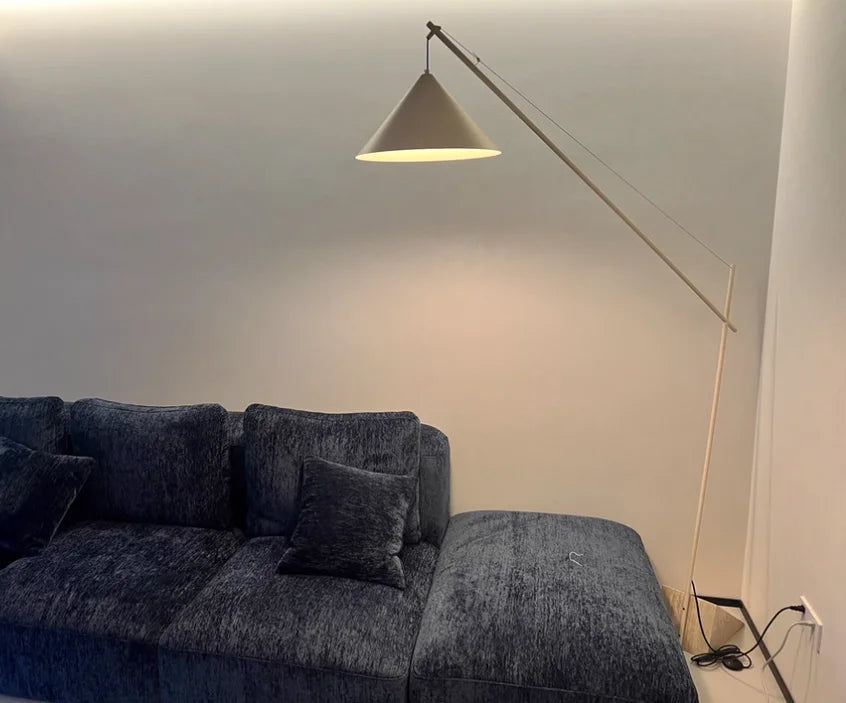 French Marble Floor Lamp — Nordic Modern Standing Light — specification view