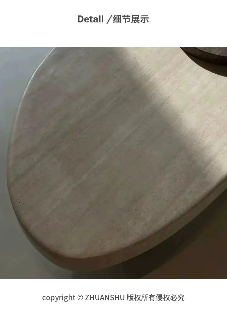 Beige marble coffee table — product detail view