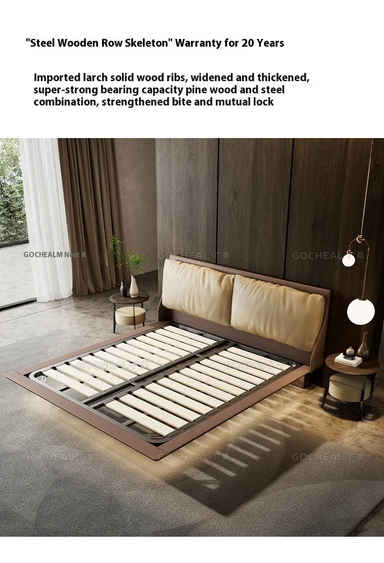 Italian Modern Storage Bed - Hotel Grade White