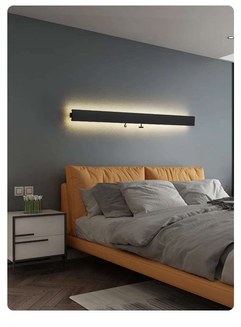 Minimalist Rectangular Bedroom Bedside Storage Light TV Background Wall Ambient Light, Home Hallway Hanging Wall Light — image 19