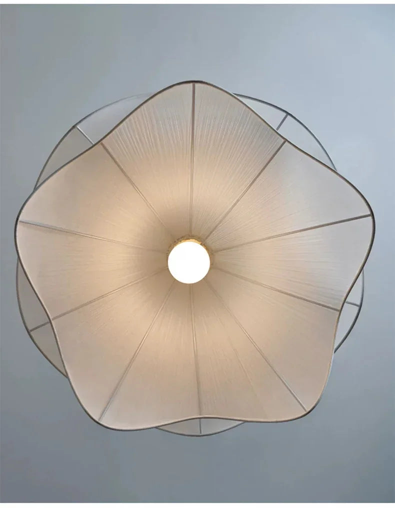 French Cream Style Chandelier Living Room Lamp Main Lamp Bedroom Light Nordic Simple Warm Romantic Master Bedroom Straw Hat Lamp — image 18