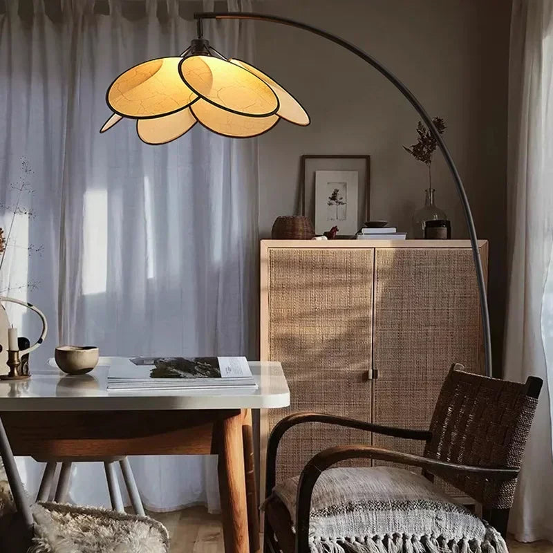 Rattan LED Lighting Floor Lamps Nightlight Home Decor Living Room Stand Light Bedside Lamp for Bedroom — close-up detail
