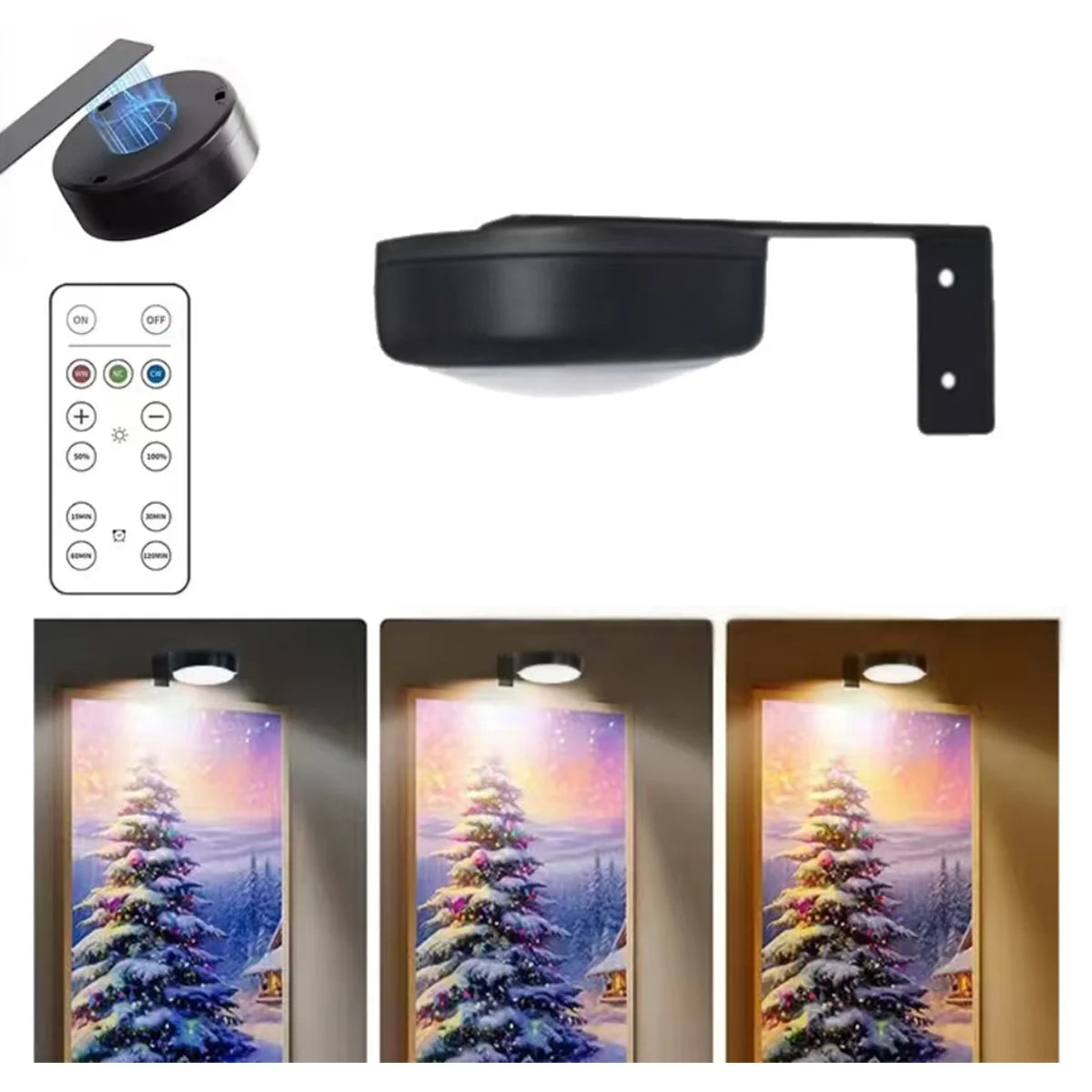 Wireless Picture Light — Battery-Operated Art Display Lamp