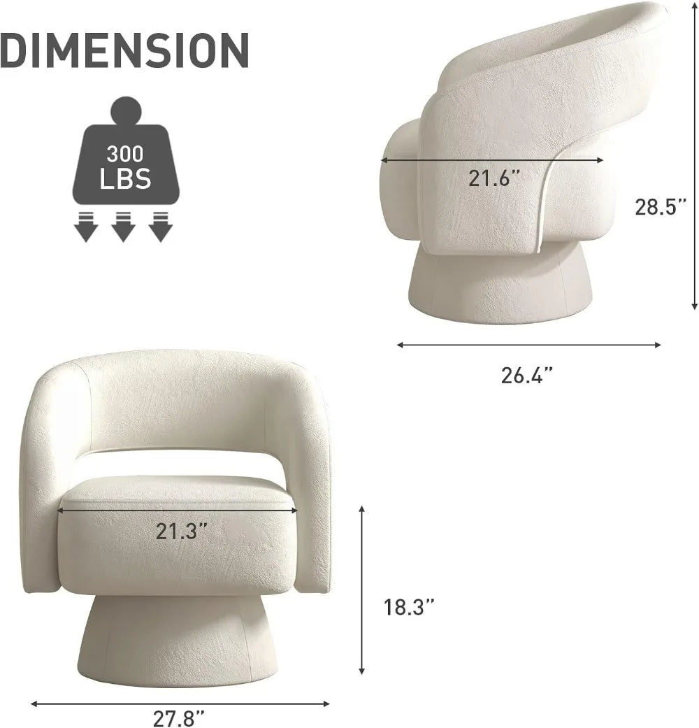 Swivel Barrel Accent Chair - Set of 2