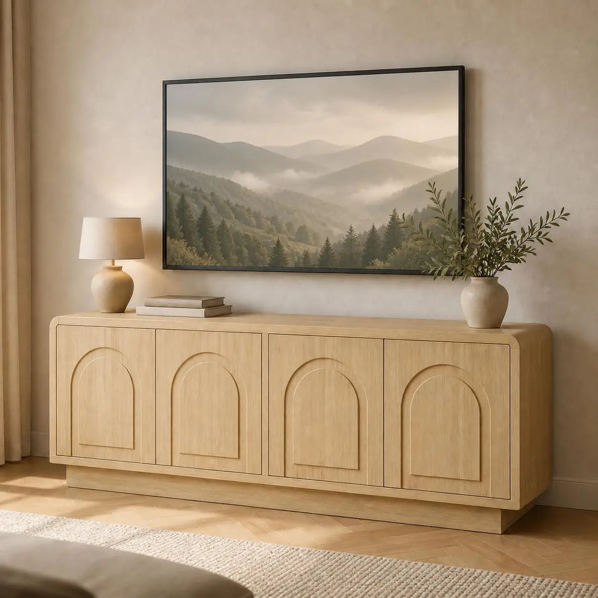 Mid-Century Arched TV Stand — 63"