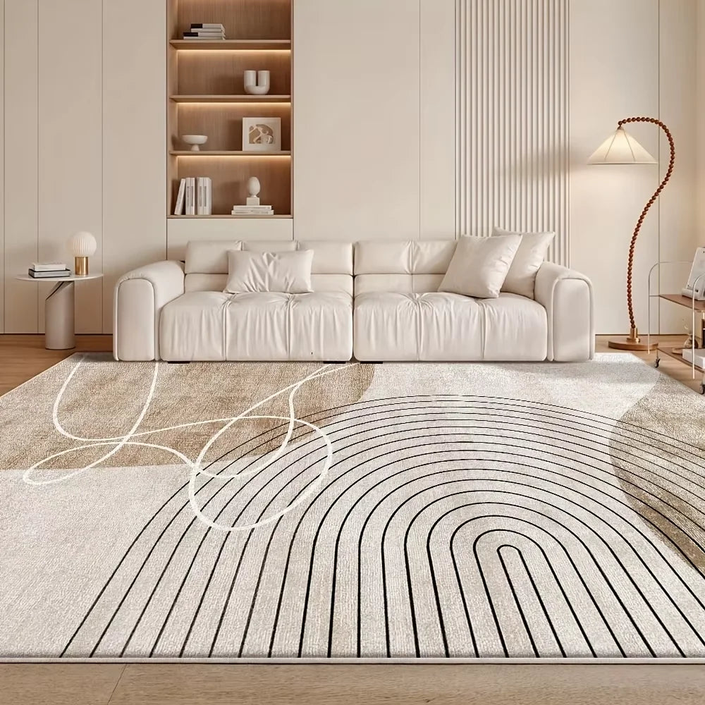 Flannel Modern Area Rug — Non-Slip Washable