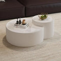 Round Fluted Coffee Table with Hidden Storage — 31.5"