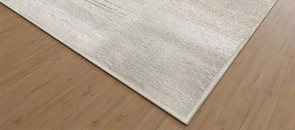 Cream Winter Warm Area Rug — Non-Slip Washable