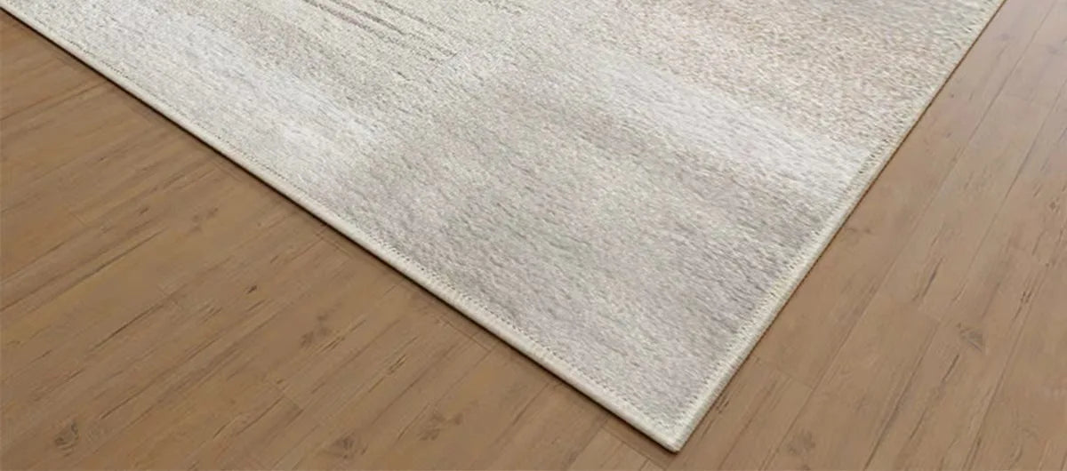 Cream Winter Warm Area Rug — Non-Slip Washable