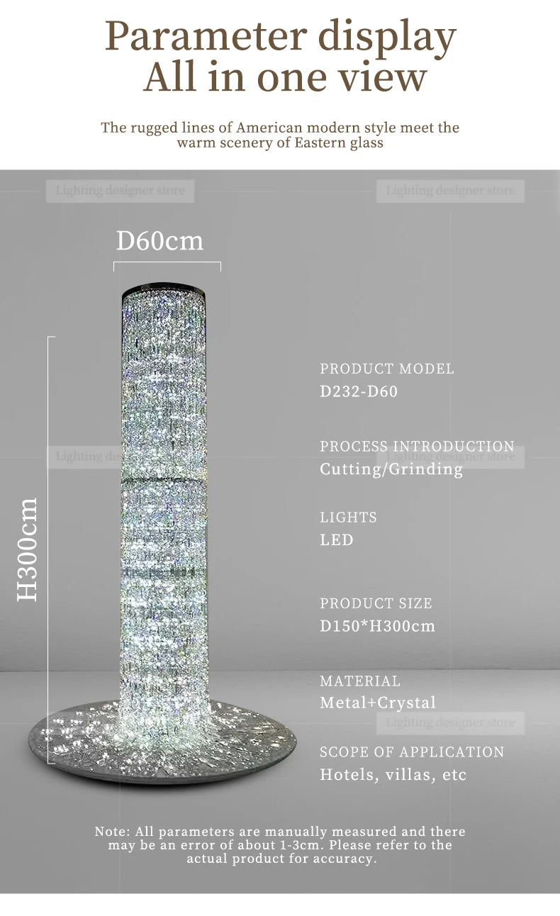 Crystal Spiral Staircase Chandelier