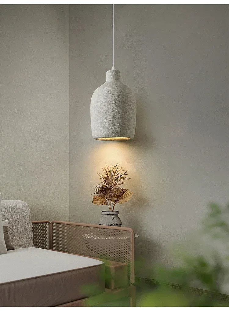 Wabi-Sabi Ceiling Chandelier — Iron & Polystyrene Pendant Light