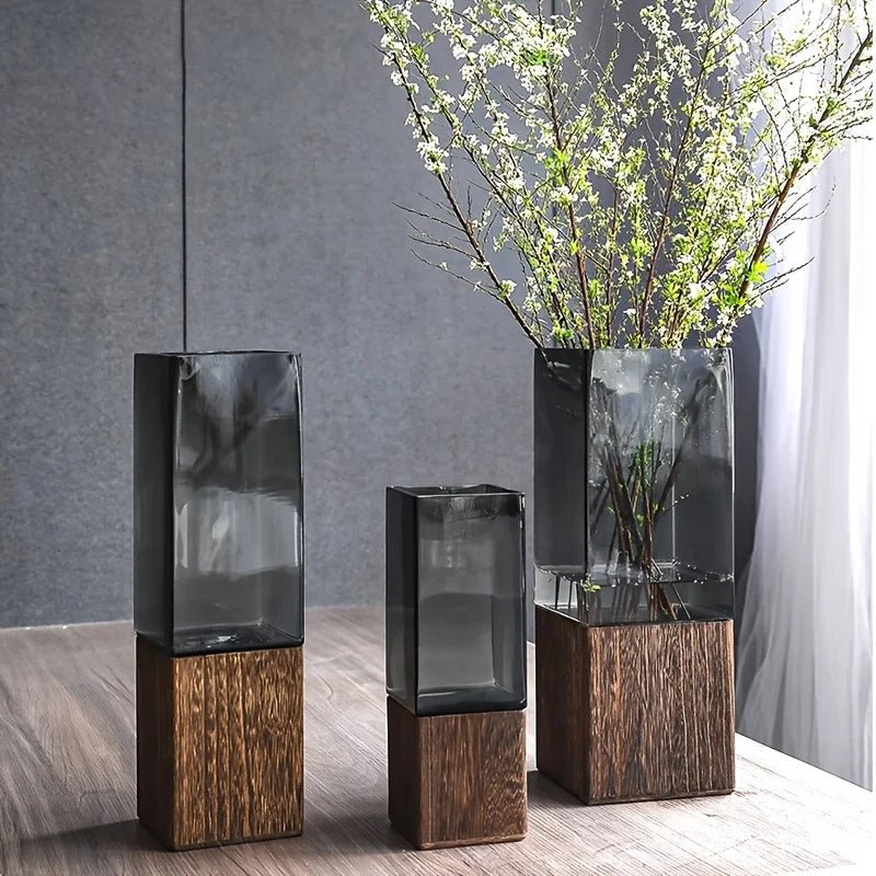 Nordic Acrylic Vase with Base — 4 Sizes