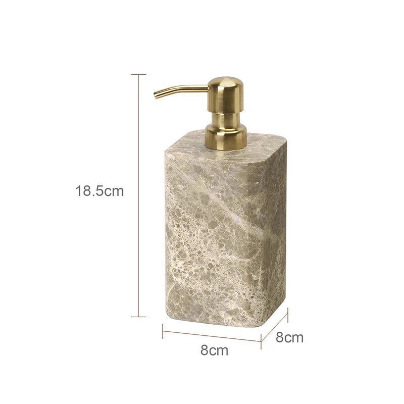 Emperador Marble Bathroom Accessory Set — 8-Piece