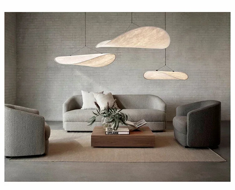 Nordic Silk LED Pendant Lamp for Living Room Home Decor Suspension Chandelier Indoor Hanging Fixture Warm Led Luminaire — image 12