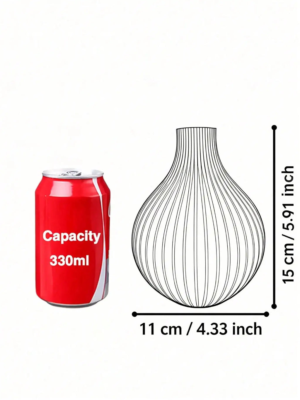 Ribbed Slender-Neck Vase — Matte Minimal