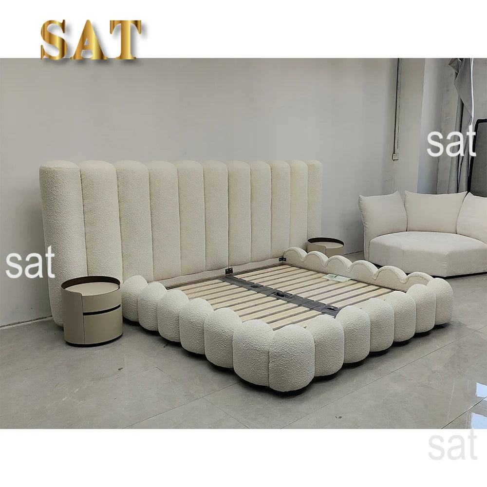 Adjustable Upholstered Storage Bed - Teddy Fabric